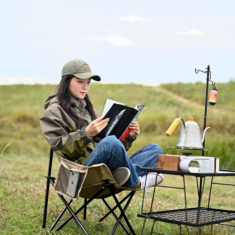 Outdoor Hunting Chair - Portable Folding Camping Moon Chair, Lightweight