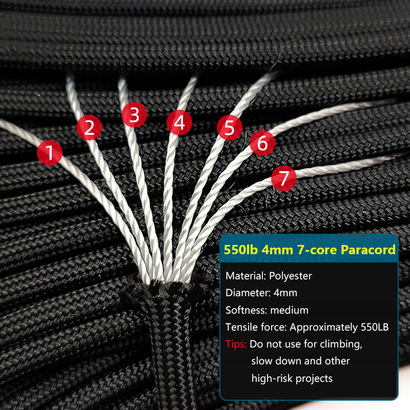 4 Size Dia.4mm 7 Stand Cores P - Paracord Survival Bracelet recensione e prezzo