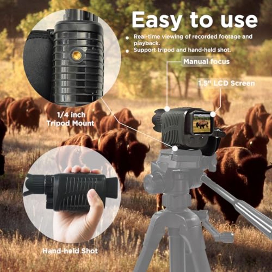 Night Vision Monocular, 1080p  - Monocular Night Vision recensione e prezzo