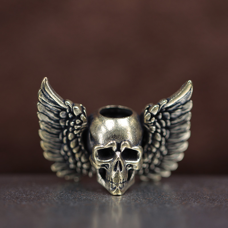 Winged Skull Brass Knife Beads - Paracord Survival Bracelet recensione e prezzo