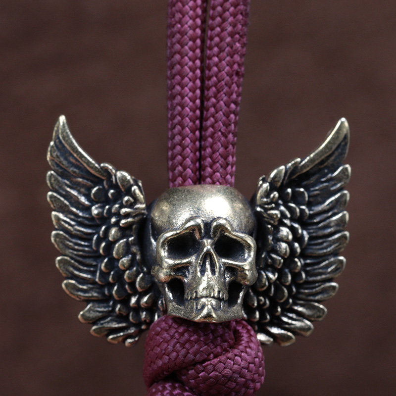 Winged Skull Brass Knife Beads - Paracord Survival Bracelet recensione e prezzo