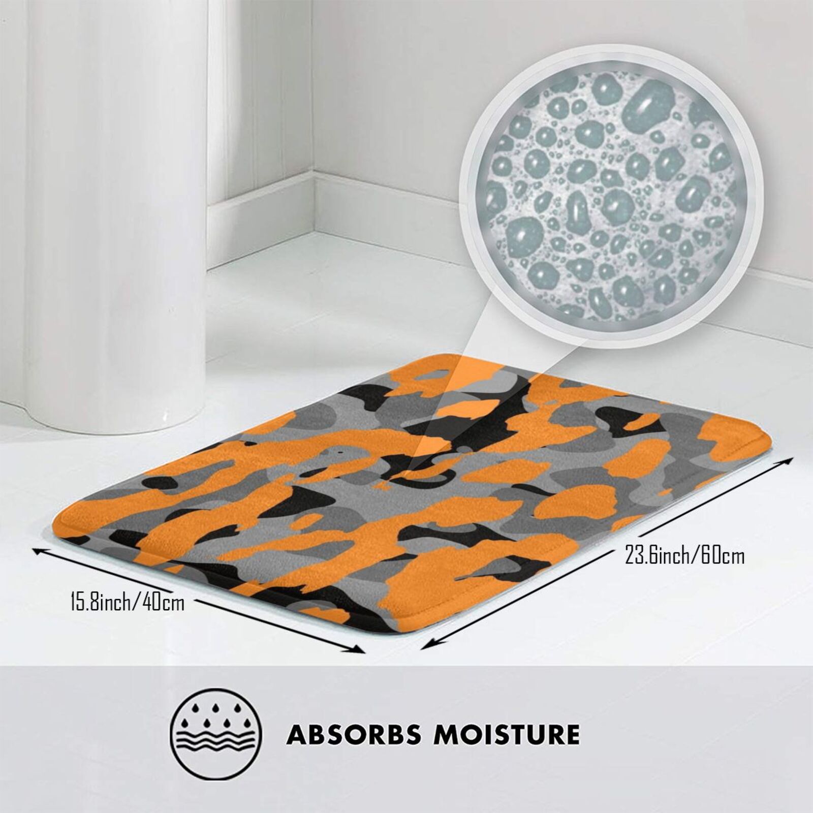 Orange Camo Mat Rug Carpet Ant - Hunting Outdoor Mat recensione e prezzo