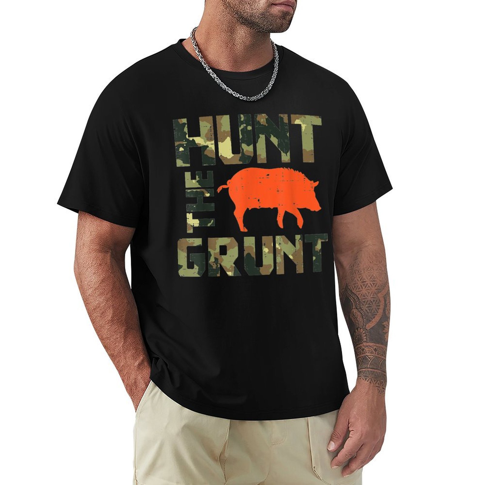Camo Hunt The Grunt Hog Vintag - Wildman Hunting & Outdoor Photos recensione e prezzo