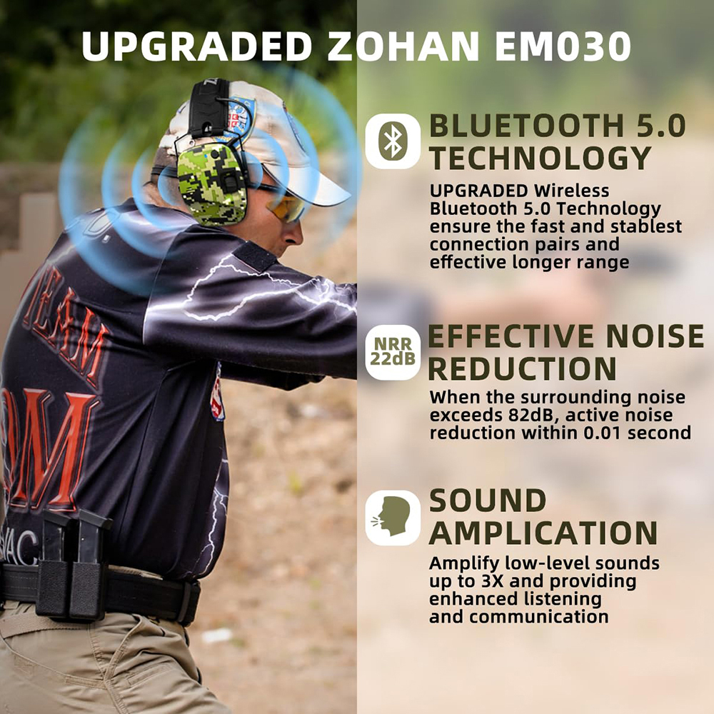 ZOHAN 5.0 Bluetooth Electronic - Shooting Ear Muff recensione e prezzo