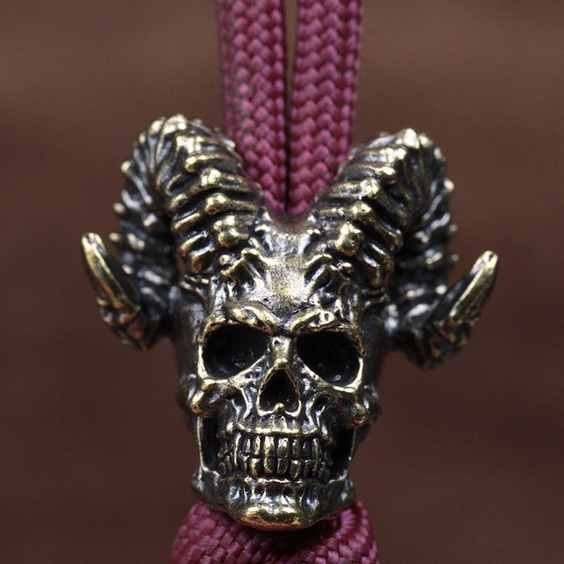 Goat Horn Skull Head Brass Kni - Paracord Survival Bracelet recensione e prezzo