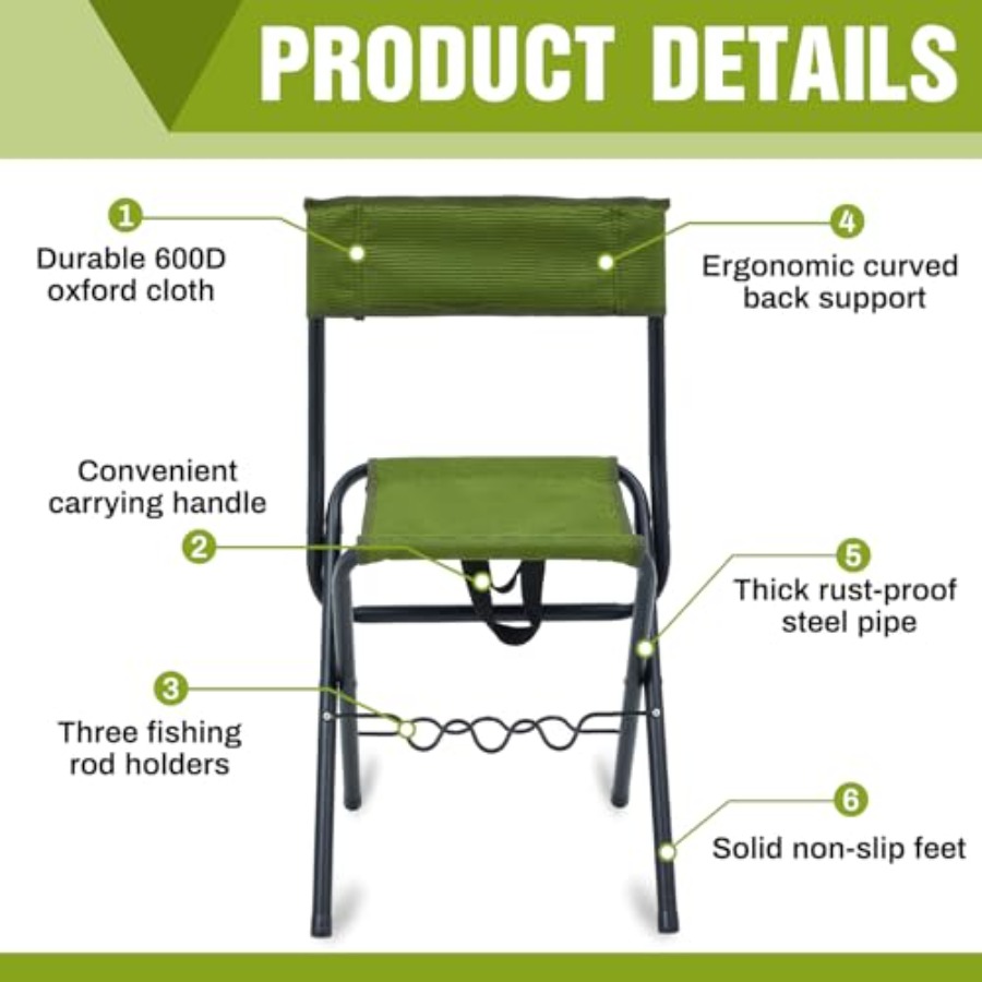2 Pcs Summer Folding Fishing C - Outdoor Hunting Chair recensione e prezzo
