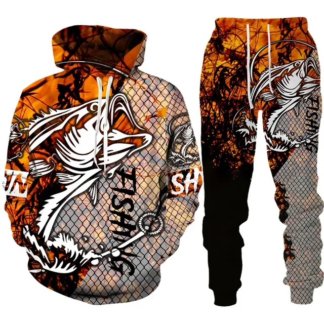 Novelty 3D Fish Printed Men Wo - Outdoor Hunting Pants Women recensione e prezzo