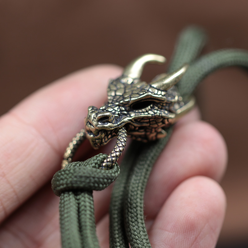 Dragon Head Brass Buckle EDC O - Paracord Survival Bracelet recensione e prezzo